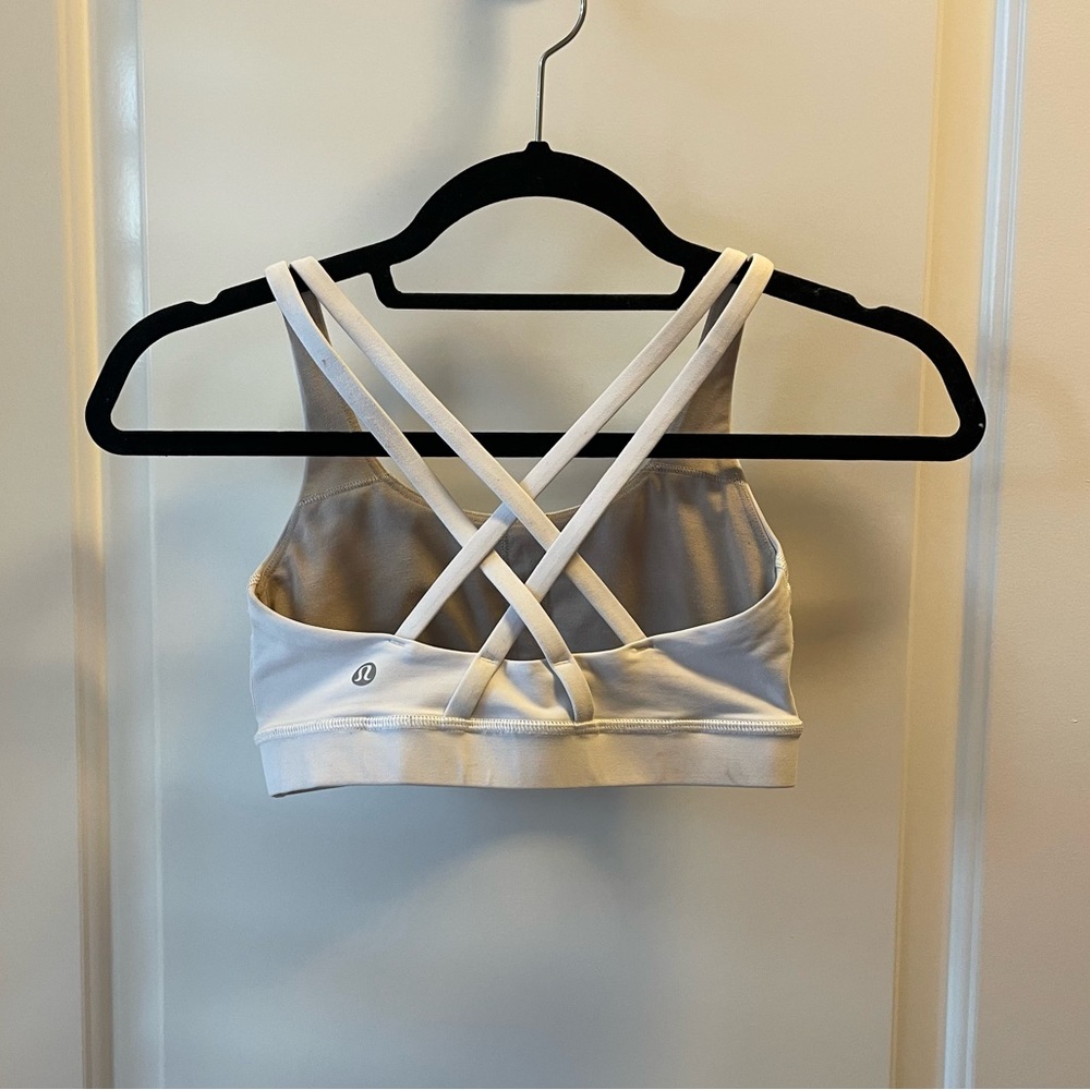 Lululemon White Energy Bra Size 2